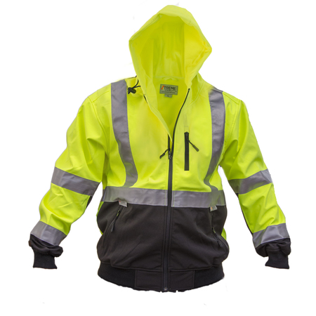 BON TOOL Bon 34-202 Hi Vis Zipped Hooded Jacket, XL 34-202